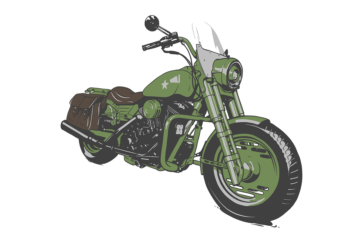 Vintage Custom Motorcicles, an Object Illustration by illusign (Photo 3 of 7)