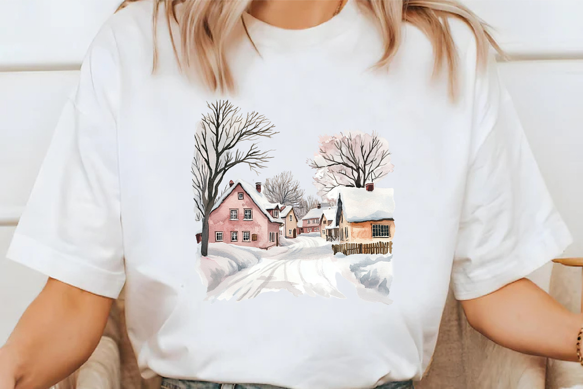 Watercolor Ski Resort Clipart, Cozy, an Illustration by Libby Wishes (Photo 7 of 8)