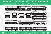 Bus Svg, Car Svg, an Object Graphic by VectorWorlds (Thumbnail 1 of 3)