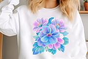 Pastel Floral Clipart Set, an Illustration by designcity5 (Thumbnail 4 of 5)