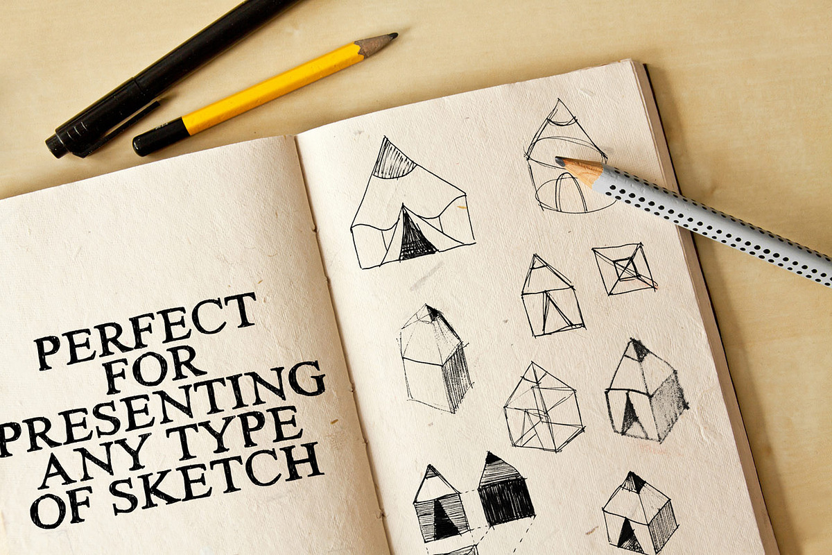 Drawing Sketch Pad Mock-ups, a Print Template by Graphic Shelter (Photo 4 of 5)