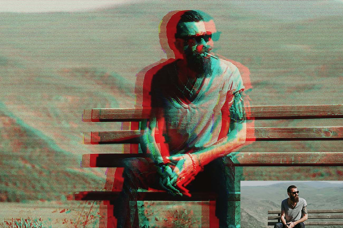 Retro Anaglyph 3D FX Ps Action, an Action Add-On by Studio Retouch (Photo 5 of 16)