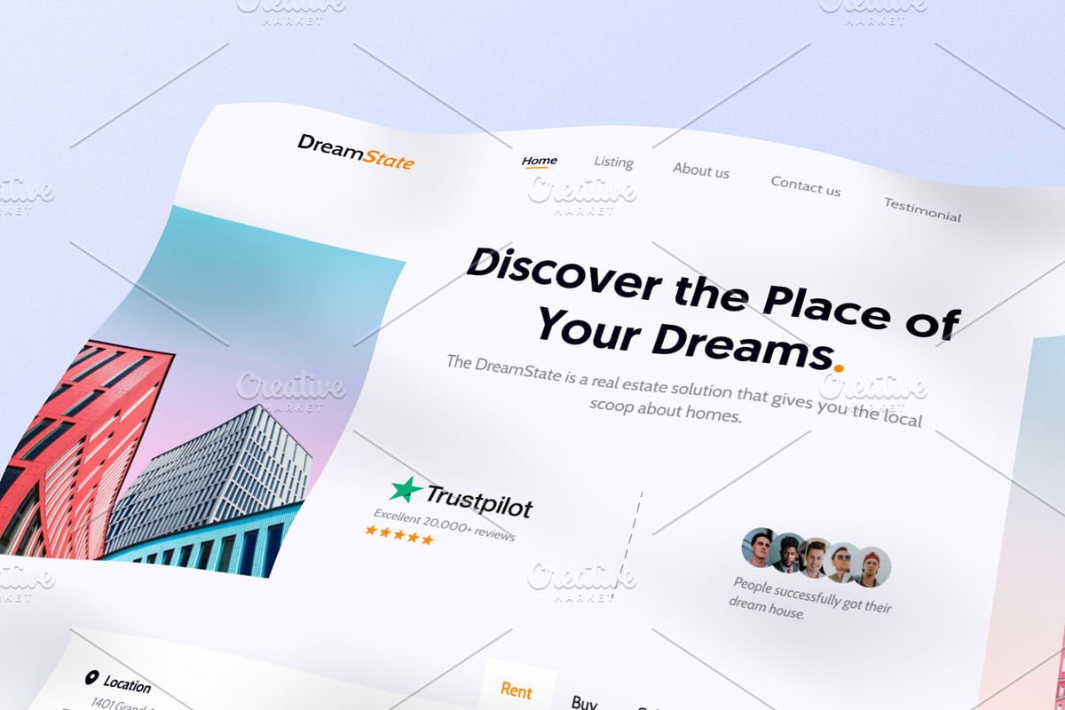 Real Estate Website Header Template, an UI Kit Template by Tanvir Ahammed Tamim (Photo 2 of 4)