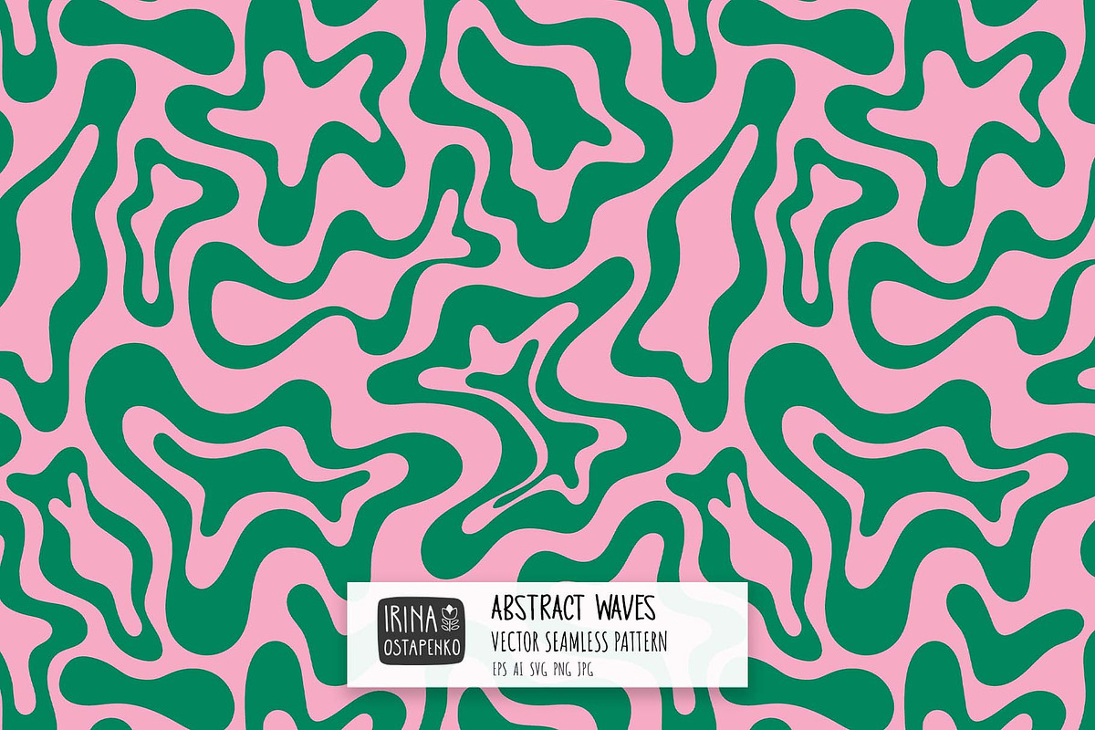 Abstract Waves Seamless Pattern, a Texture Graphic by Irina Ostapenko (Photo 1 of 5)