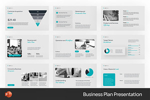Clean Business Plan Powerpoint, a Presentation Template by Fit-tee