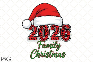 Family Christmas 2026 PNG, an Illustration by Black Bird Studio