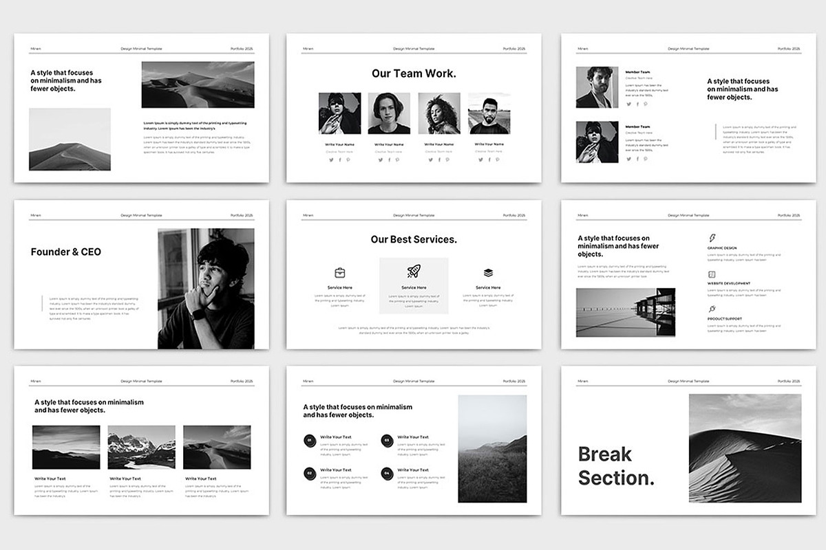 Minen Presentation Template, a Presentation Template by TypeMakers (Photo 3 of 5)