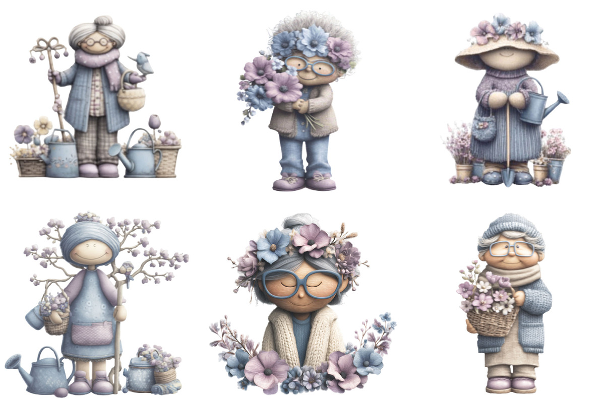 Whimsical Spring Garden Grandma, an Illustration by Designking (Photo 5 of 5)