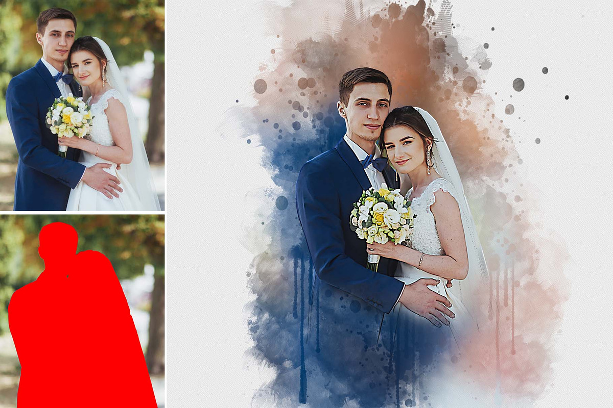 Portrait Watercolor Dropping Action, an Action Add-On by Photoshop Action (Photo 7 of 7)