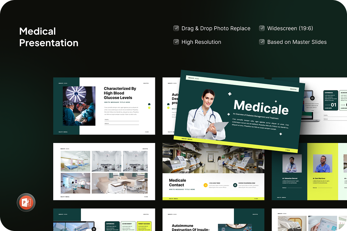 Medical Presentation PowerPoint, a Presentation Template by SquidPixey (Photo 1 of 7)
