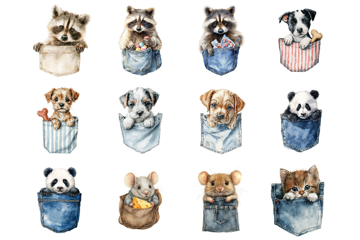 Animal in the Pocket Clipart, an Illustration by Design Market (Photo 3 of 3)