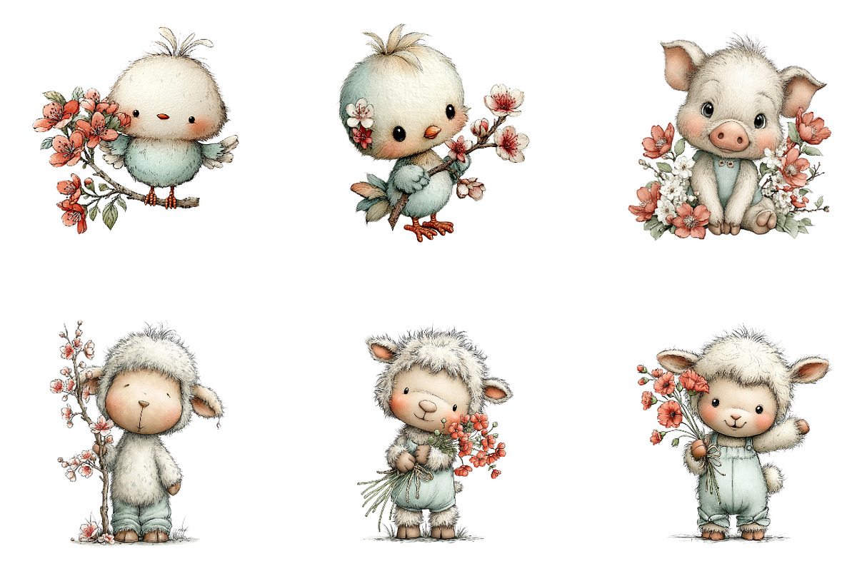 Whimsical Spring Clipart, an Illustration by CreationArt (Photo 6 of 7)