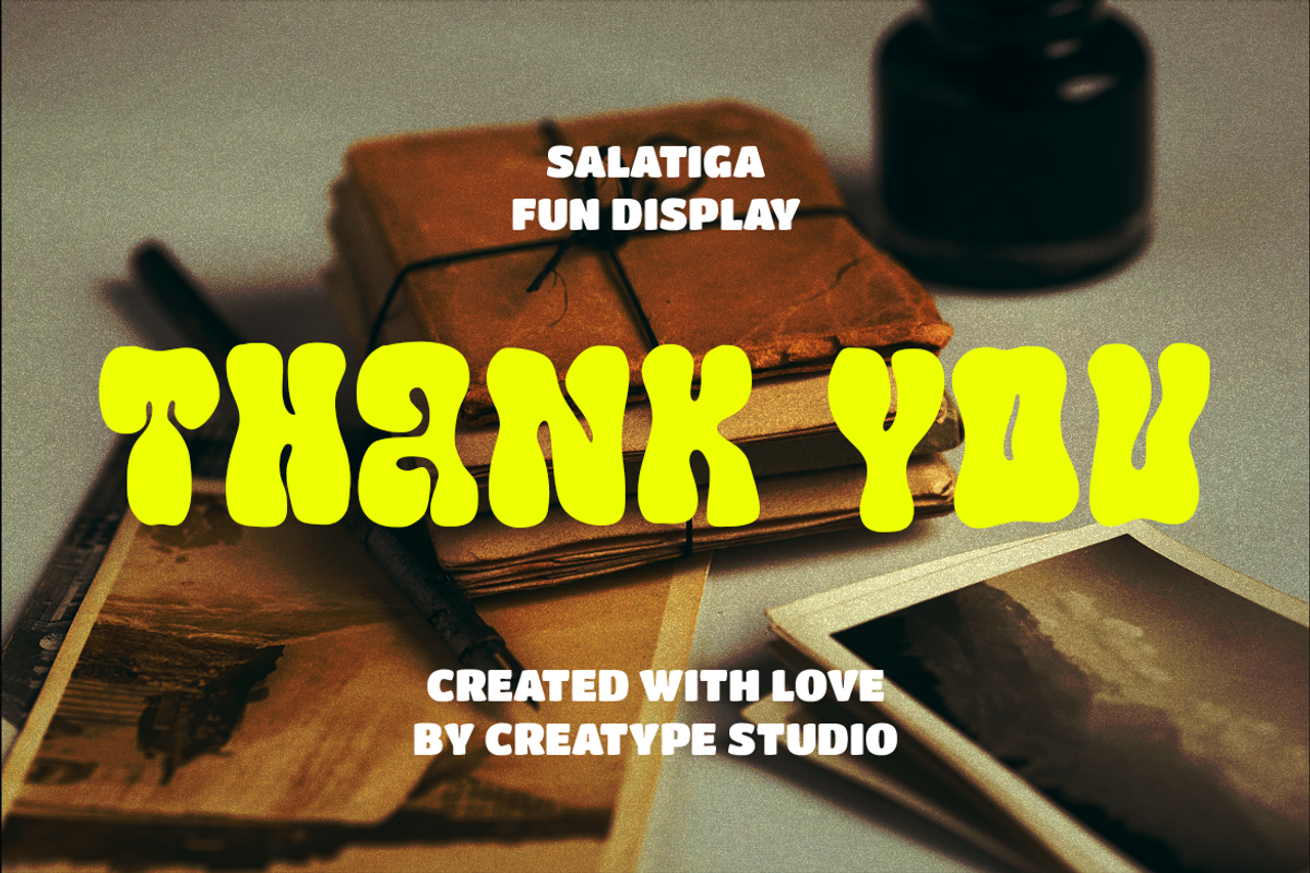 Salatiga Display Fun, a Font by Creatype Studio (Photo 11 of 11)