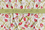 Strawberry seamless pattern, a Pattern Graphic by SirenaArt (Thumbnail 1 of 11)
