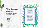Watercolour Leaves Wedding Invite, an Invitation Template by Brush&Paper (Thumbnail 2 of 3)