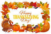 Happy Thanksgiving Day greetings, a Seasonal Illustration by Vector Tradition (Thumbnail 1 of 3)