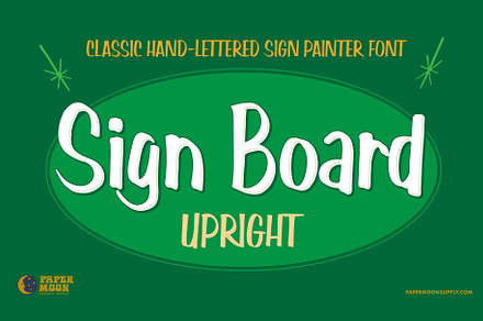 Signboard Upright Sign Painter Font