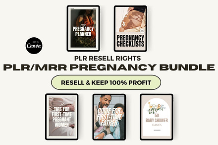 PLR MRR Pregnancy Bundle for Resell, a Magazine Template by The Thrive Society