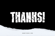 Grunge Vrolesan - Typeface Font, a Sans Serif Font by Iqsiart Studio (Thumbnail 4 of 6)
