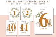 birth announcement editable template, a Card Template by hanacrochetdesign (Thumbnail 7 of 8)