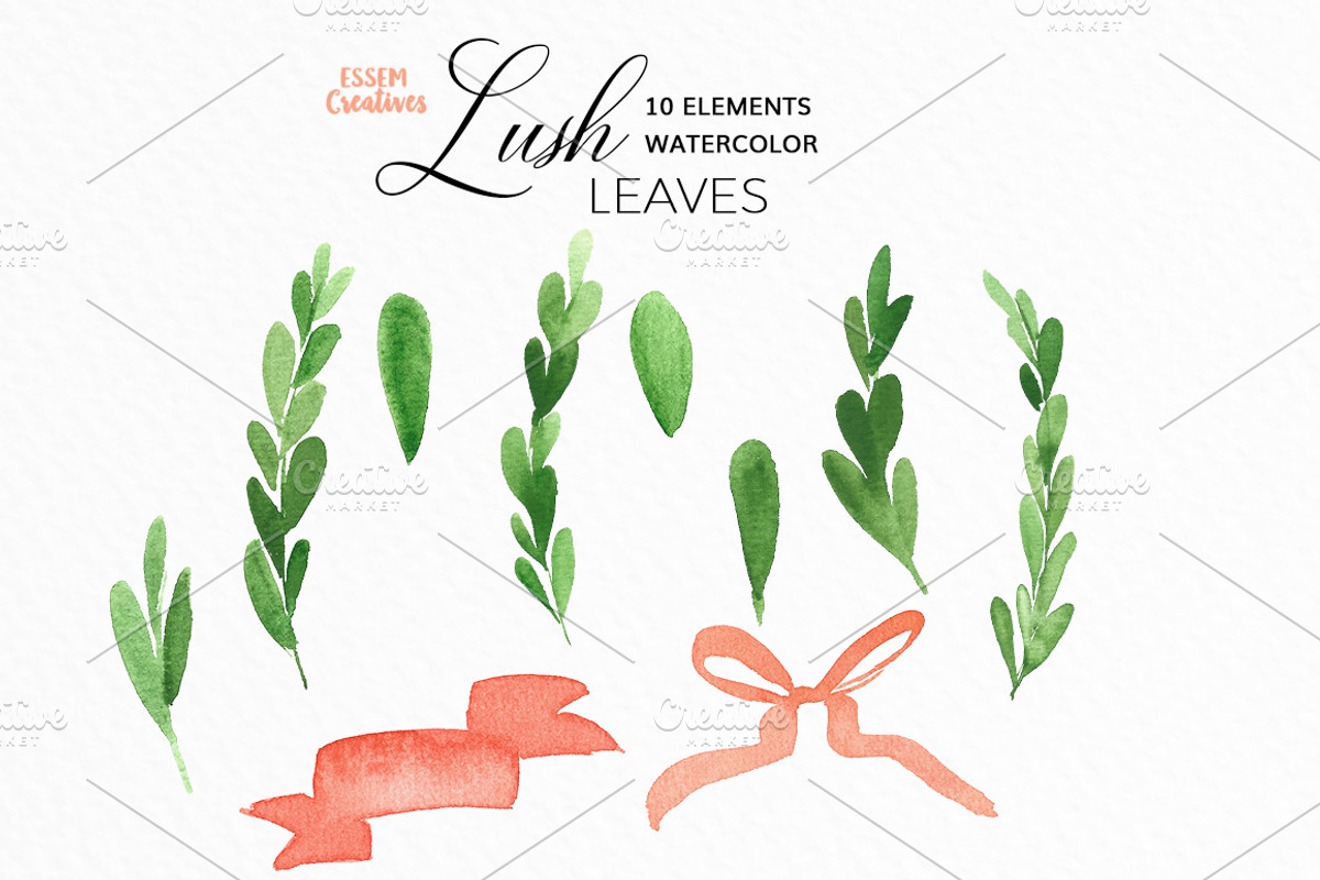 Bundle - Tropical Watercolor Leaves, an Illustration by Essem Creatives (Photo 16 of 26)