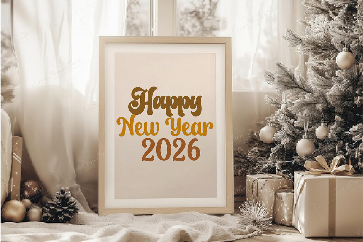 Christmas Happy New Year PNG, an Illustration by DreamArtGraphic (Photo 4 of 5)