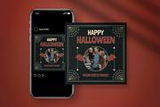 Halloween Greeting Card, a Card Template by graphicook (Thumbnail 2 of 4)