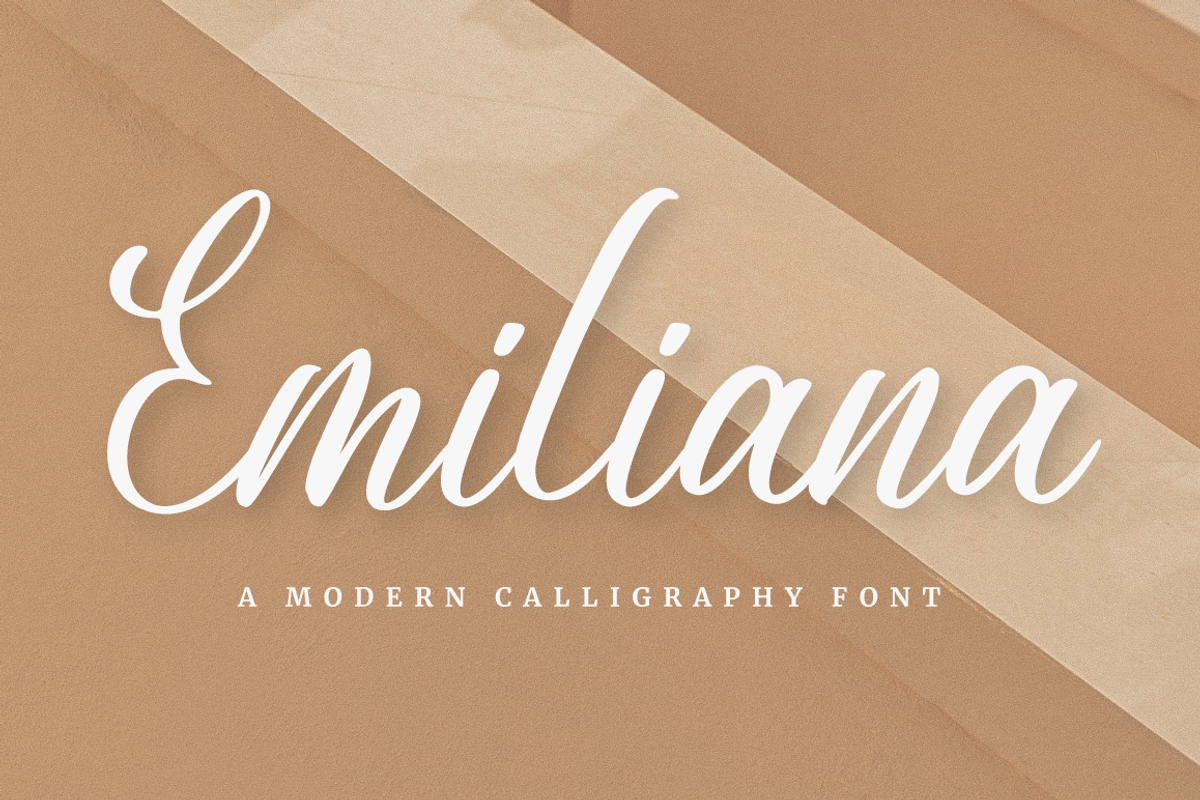 Emiliana a Modern Calligraphy Font, a Script Font by Fatmawati (Photo 1 of 12)