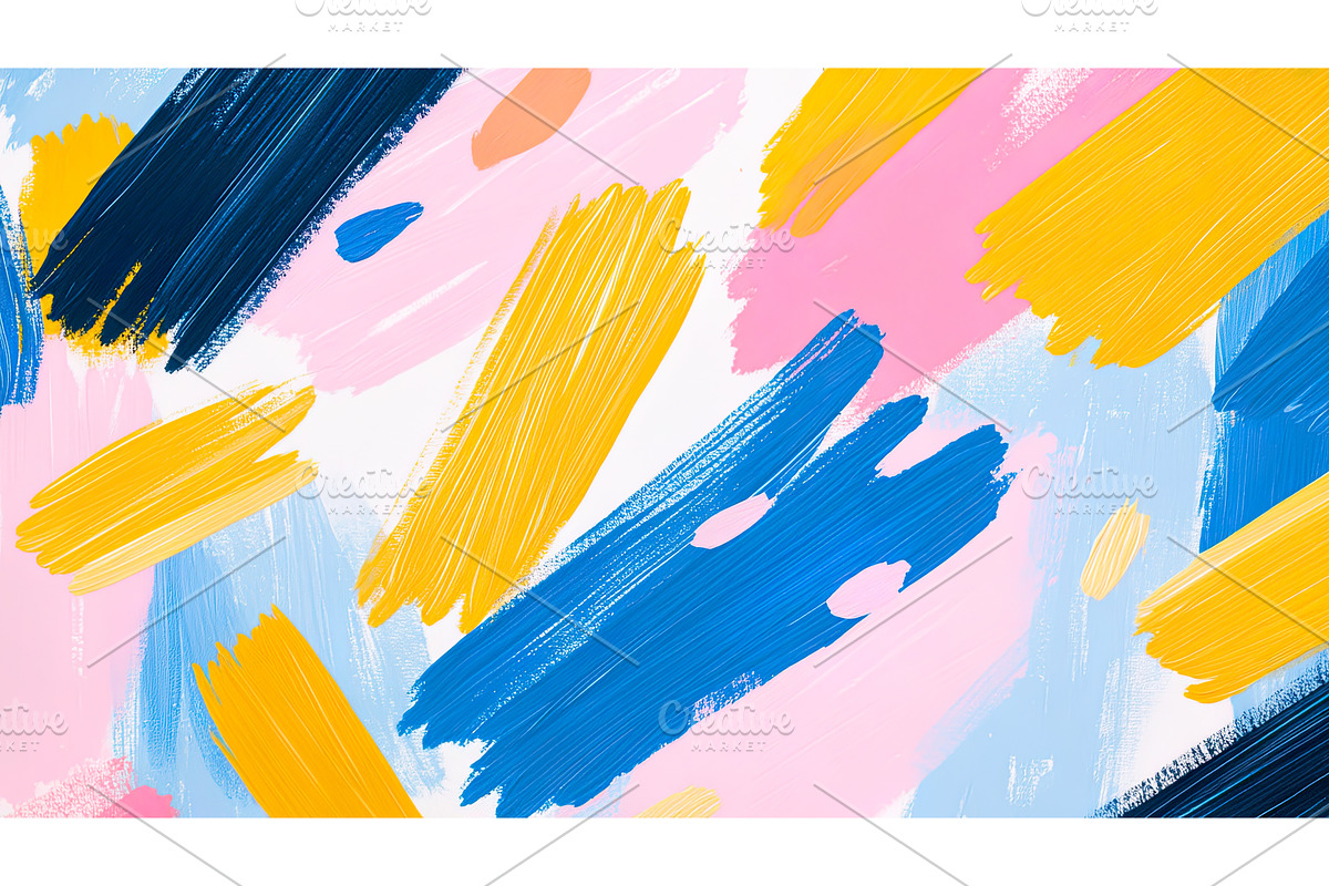 Vibrant abstract brushstrokes in, an Illustration by Lermont51