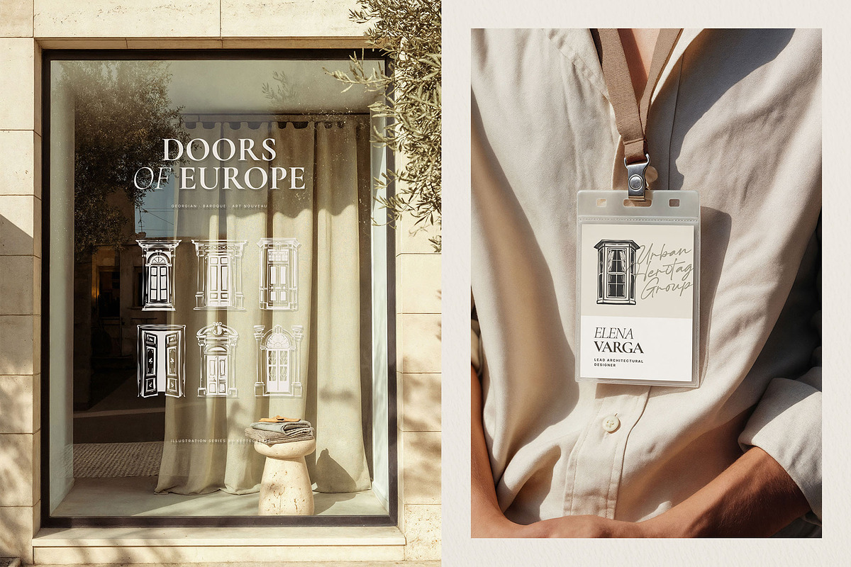 100 Architectural Door Illustrations, an Object Illustration by KetteCreate (Photo 13 of 14)