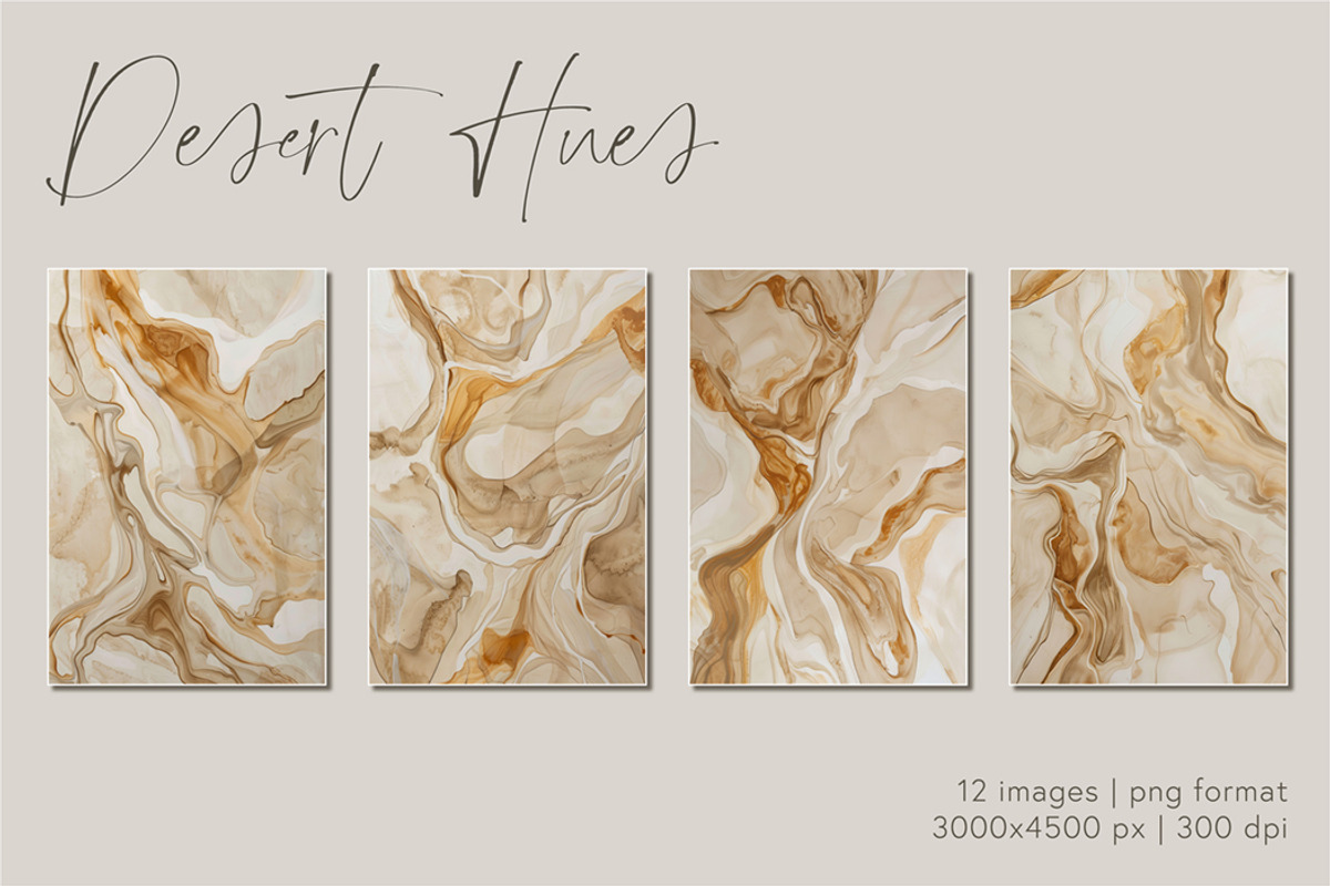 Abstract ink washes in desert hues, a Background Graphic by Sugar River Merchantile (Photo 4 of 4)