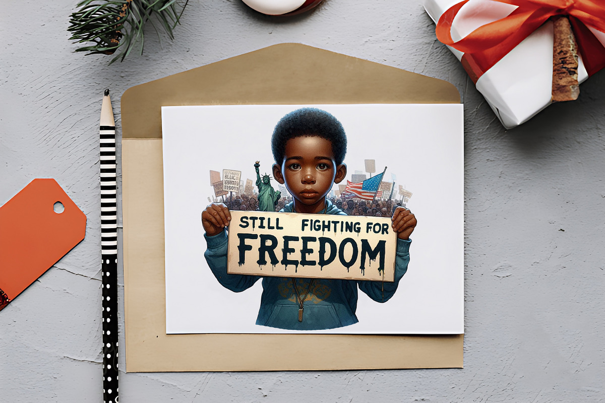 Juneteenth Black Boys PNG Clipart, an Illustration by RobertsArt (Photo 7 of 7)