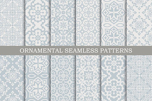 12 ornament seamless vector patterns