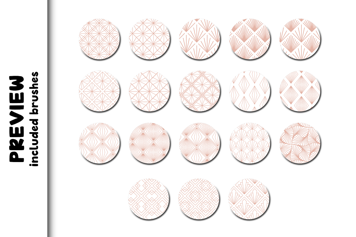 Art Deco Patterns 2.0 for Procreate, a Brush Add-On by Design av MAD (Photo 5 of 9)
