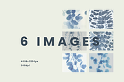 Blue Eucalyptus Cyanotype Textures, a Background Graphic by Take Care Creative (Thumbnail 2 of 6)