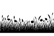 Floral Grass Border Silhouette Bundl, an Illustration by Amazin_art (Thumbnail 21 of 51)