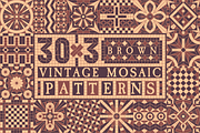 30x3 VINTAGE MOSAIC PATTERNS (BROWN), a Pattern Graphic by 2DFUNS (Thumbnail 1 of 7)