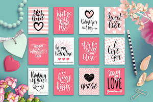 Valentine's Day Lettering And Cards