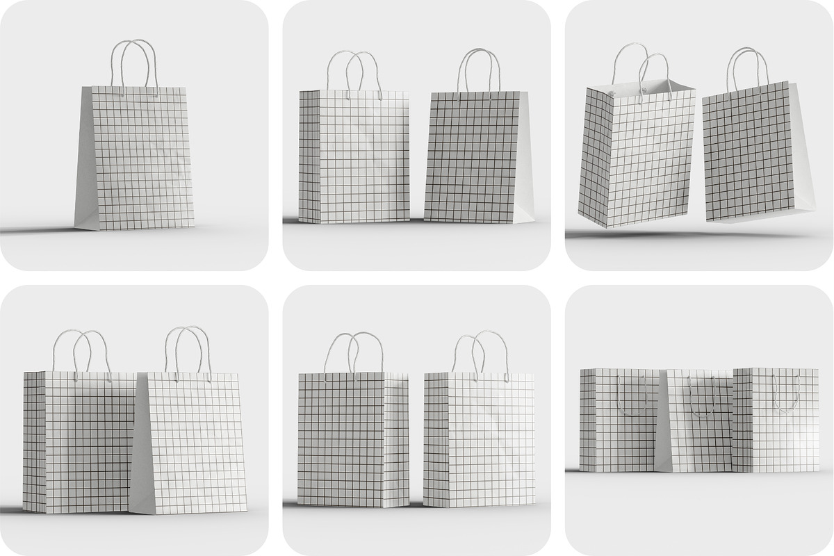 Kraft Paper Shopping Bag Mockup, a Packaging Mockup by Muhazdinata (Photo 2 of 8)