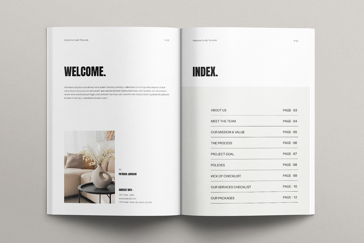 Welcome Guide Template, a Brochure Template by E-Type (Photo 2 of 7)