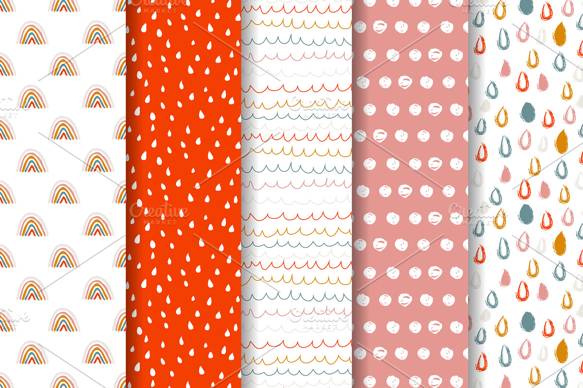 15 Doodle Boho Seamless Patterns Set, a Pattern Graphic by Sunset&Sea Design (Photo 2 of 3)
