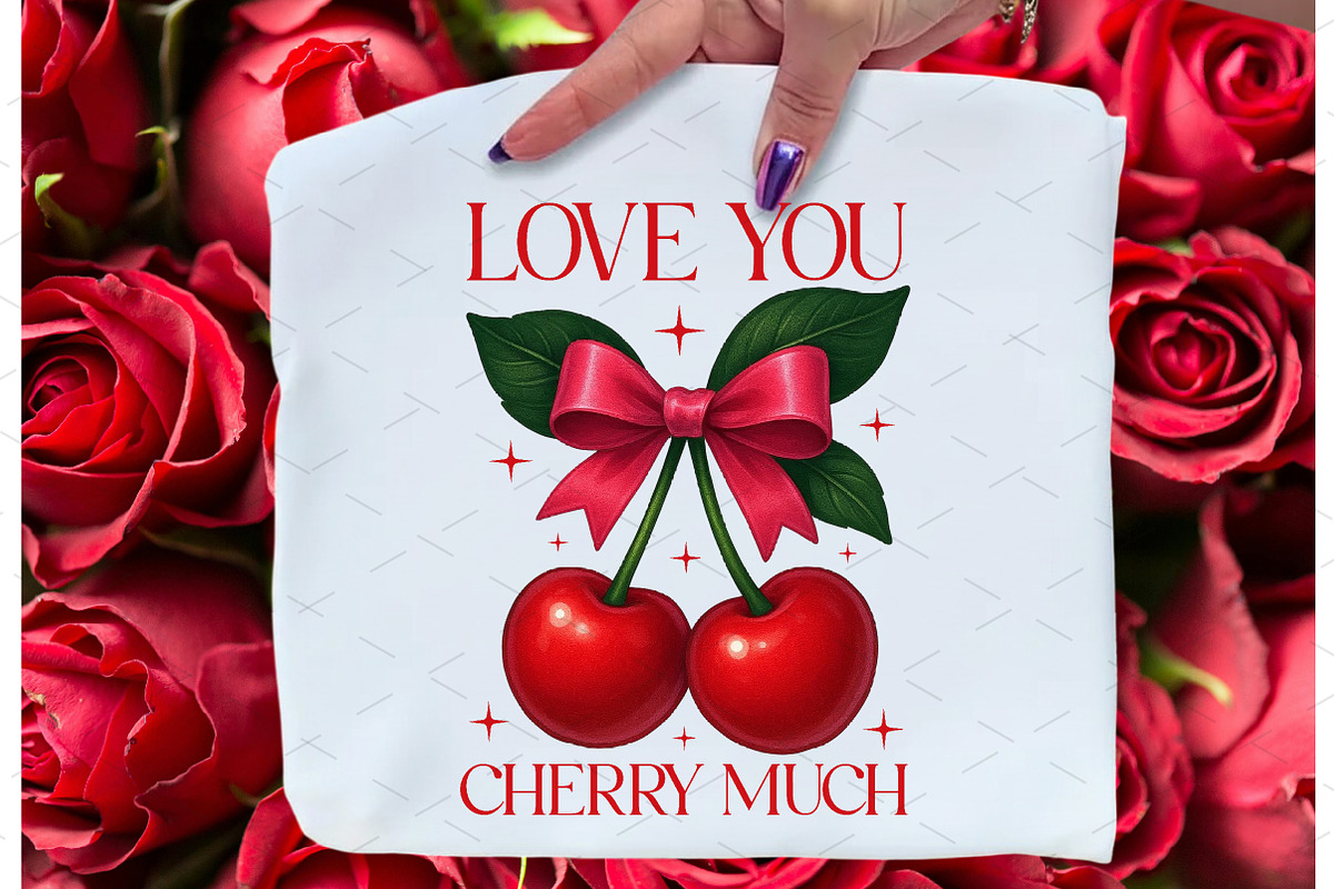 Coquette Valentine Love You Cherry M, an Illustration by Libby Wishes (Photo 5 of 7)