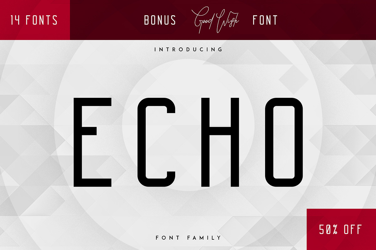 Echo 14 Font Family + Bonus