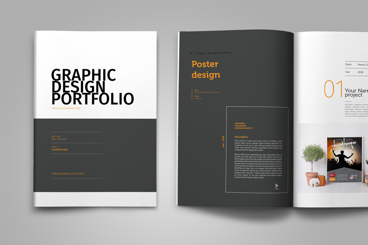 Graphic Design Portfolio Template, a Brochure Template by adekfotografia (Photo 27 of 42)