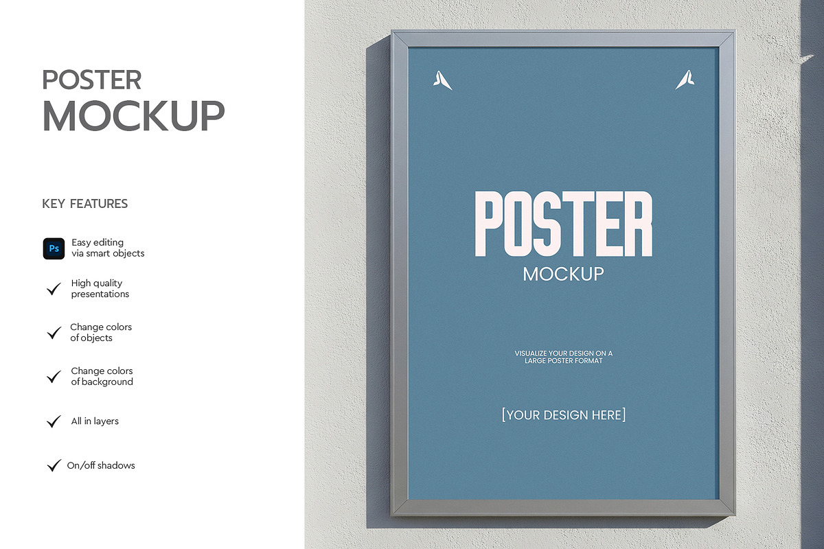 Poster Frame Mockup, an Advertising Mockup by graphypix (Photo 2 of 4)