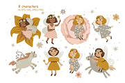 Flower Fairy Vector Clipart, a Decorative Illustration by Jenny Quince (Thumbnail 2 of 10)