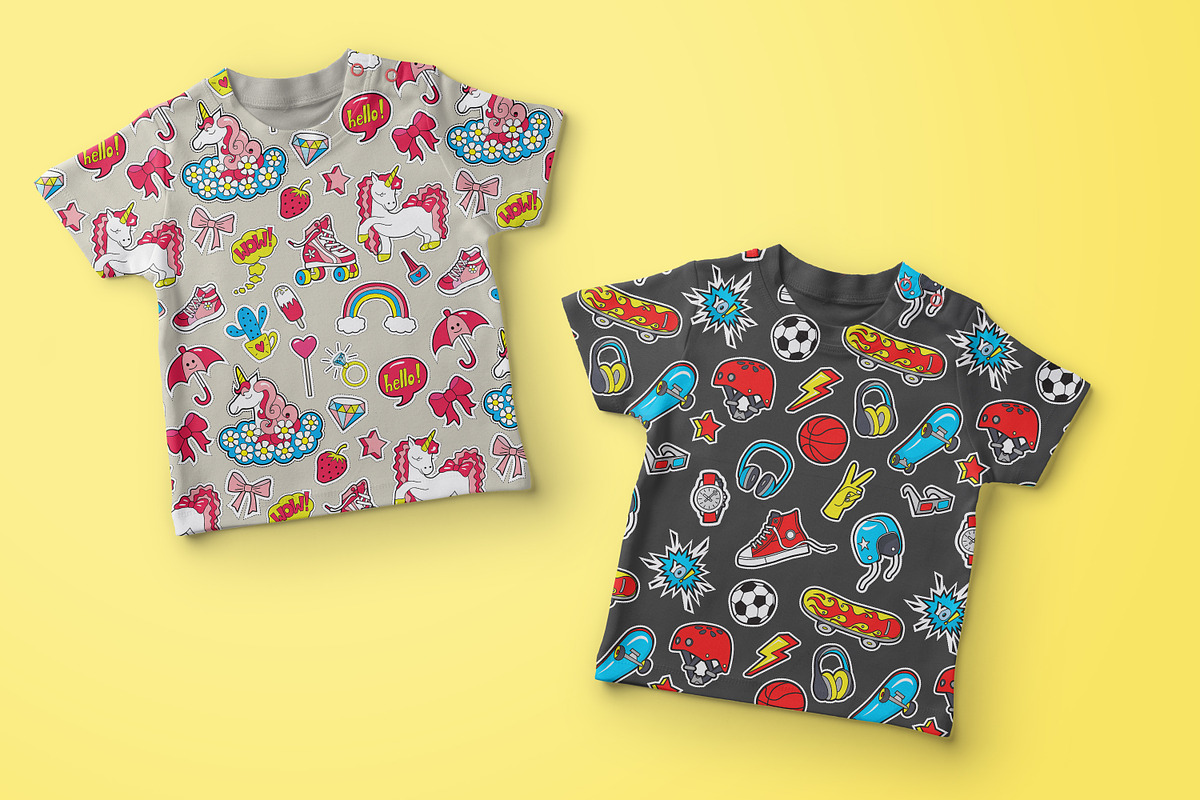 Kid's Retro Cliparts & Patterns, an Object Illustration by Naty Art (Photo 2 of 6)