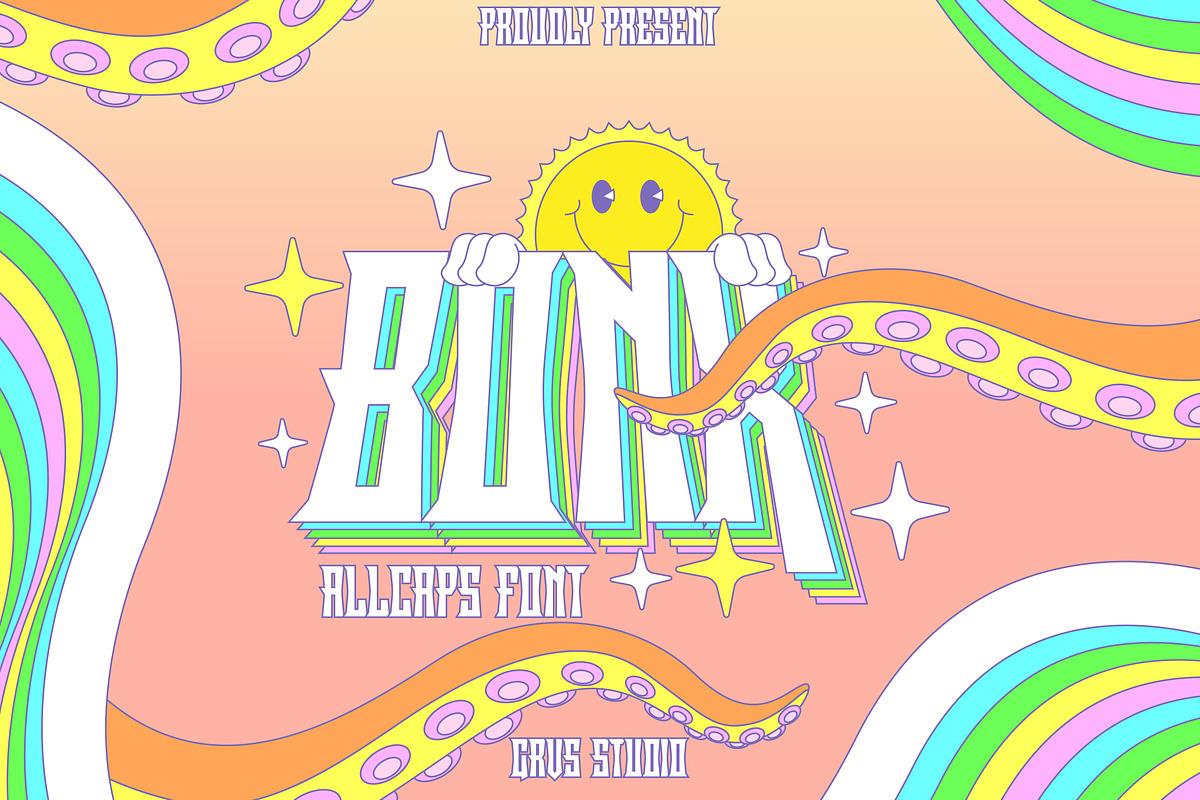 Bonx Allcaps Font, a Script Font by GRVS Studio (Photo 1 of 6)