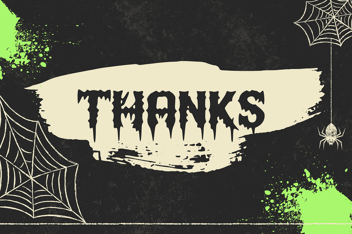 Barth Gone - Halloween Font, a Handwritten Font by BearyType Studio (Photo 7 of 7)