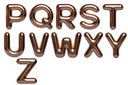 Copper Metallic Alphabet, Numbers, an Illustration by Stellalunarts (Thumbnail 4 of 4)